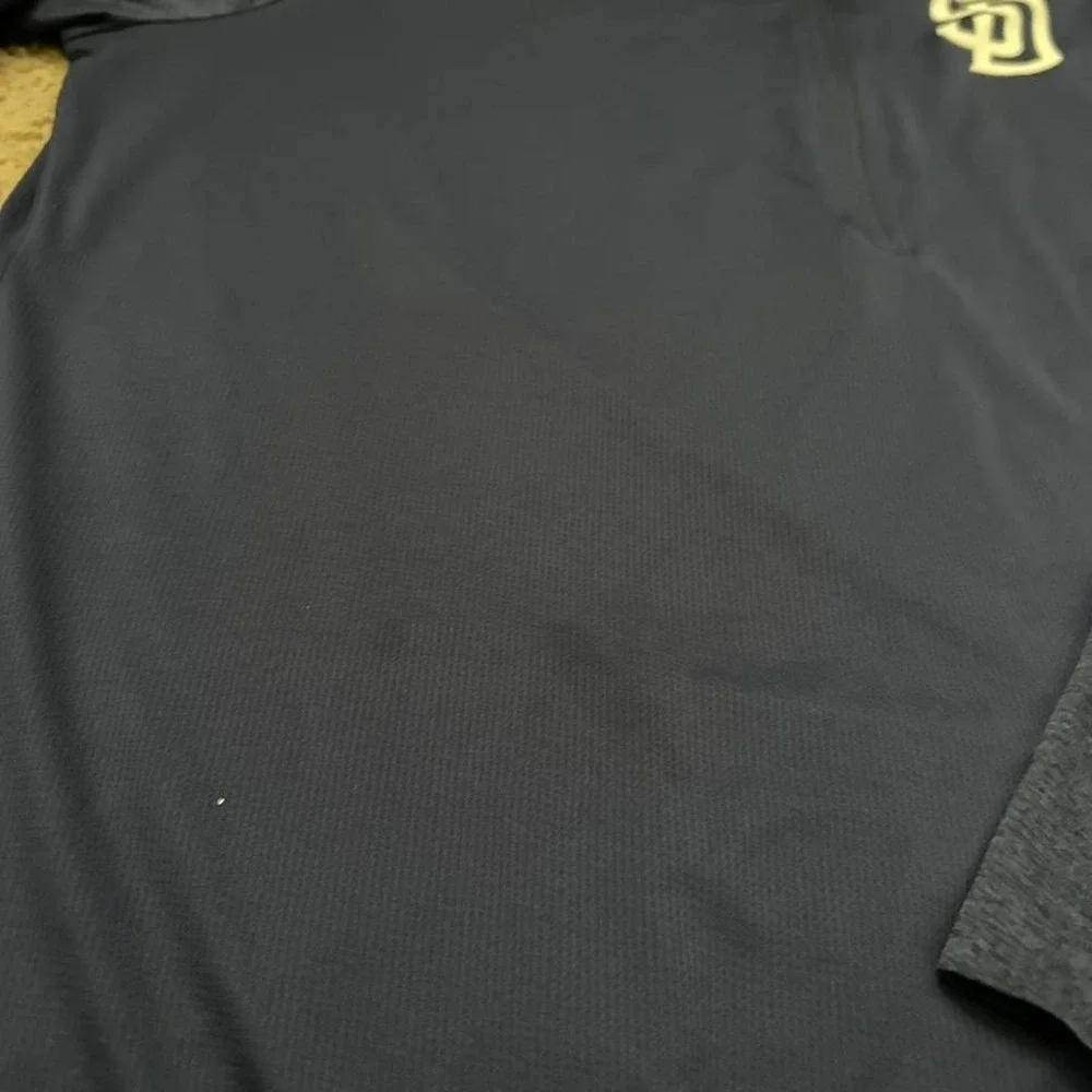 Vintage Majestic Navy San Diego Padres quarter zip pullover